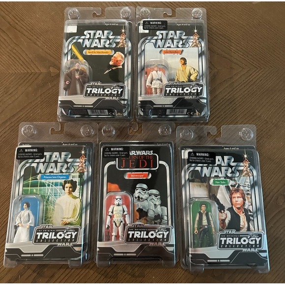 Star Wars Original Trilogy Collection Lot of 5‎ Figures w/ Starcases - Picture 3 of 3